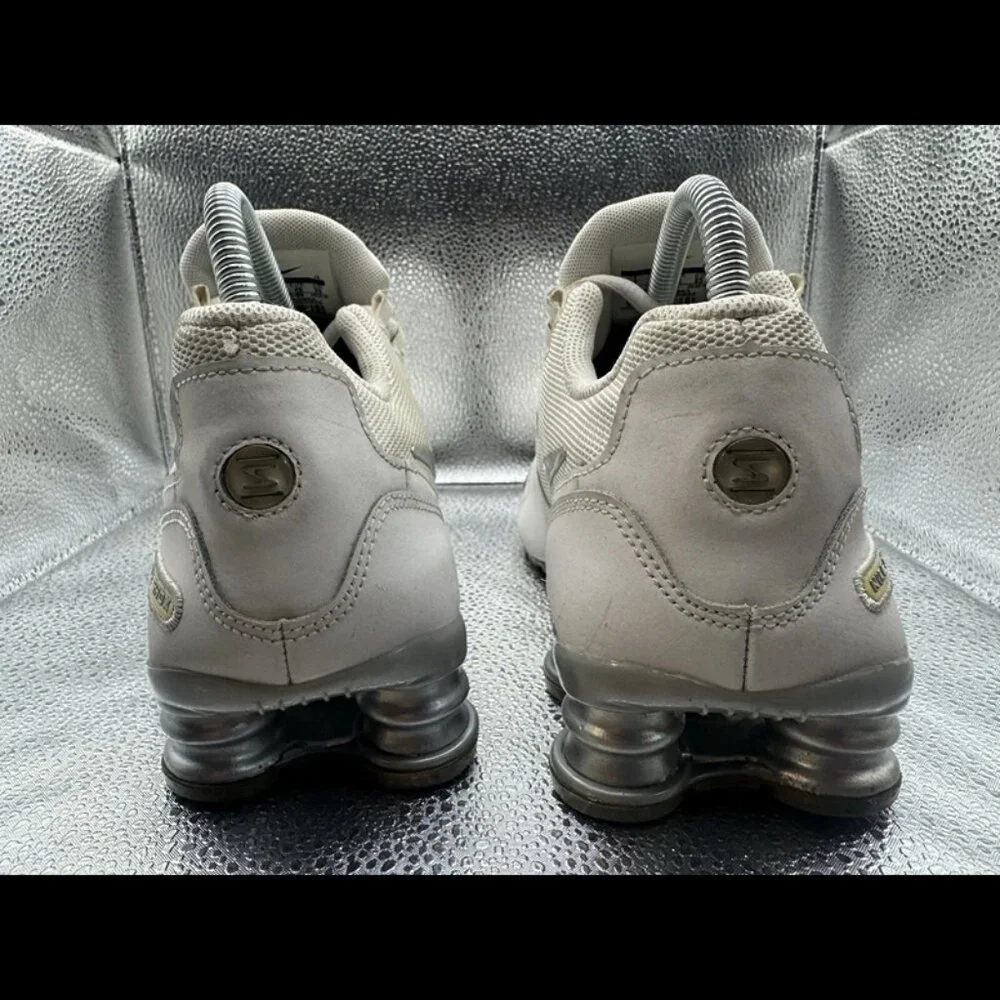 RARE 🚀 Size 7Y Nike Shox Avenue (GS) Shoes White Silver 848112-100 Youth‎ - Picture 9 of 11